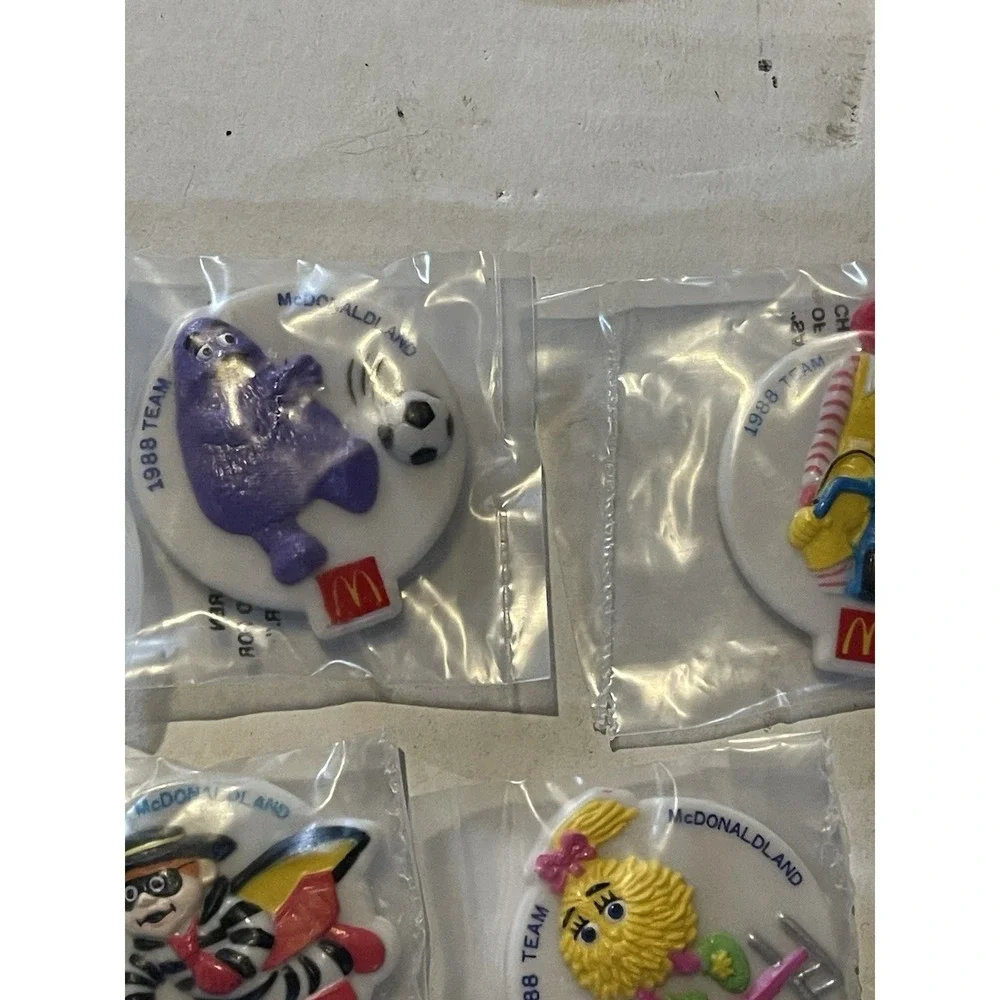 1988 Olympics McDonald's Bag Clip Set Of Six
